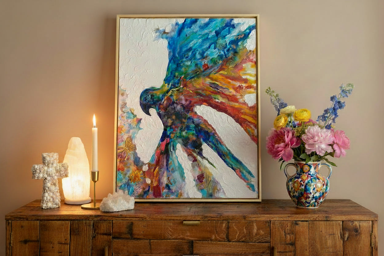 painting acryl  pastels on canvas 